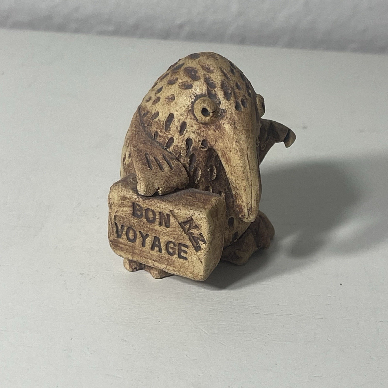 Unique Vintage Hand Crafted Platypus ? New Zealand Bon Voyage Trinket Figurine