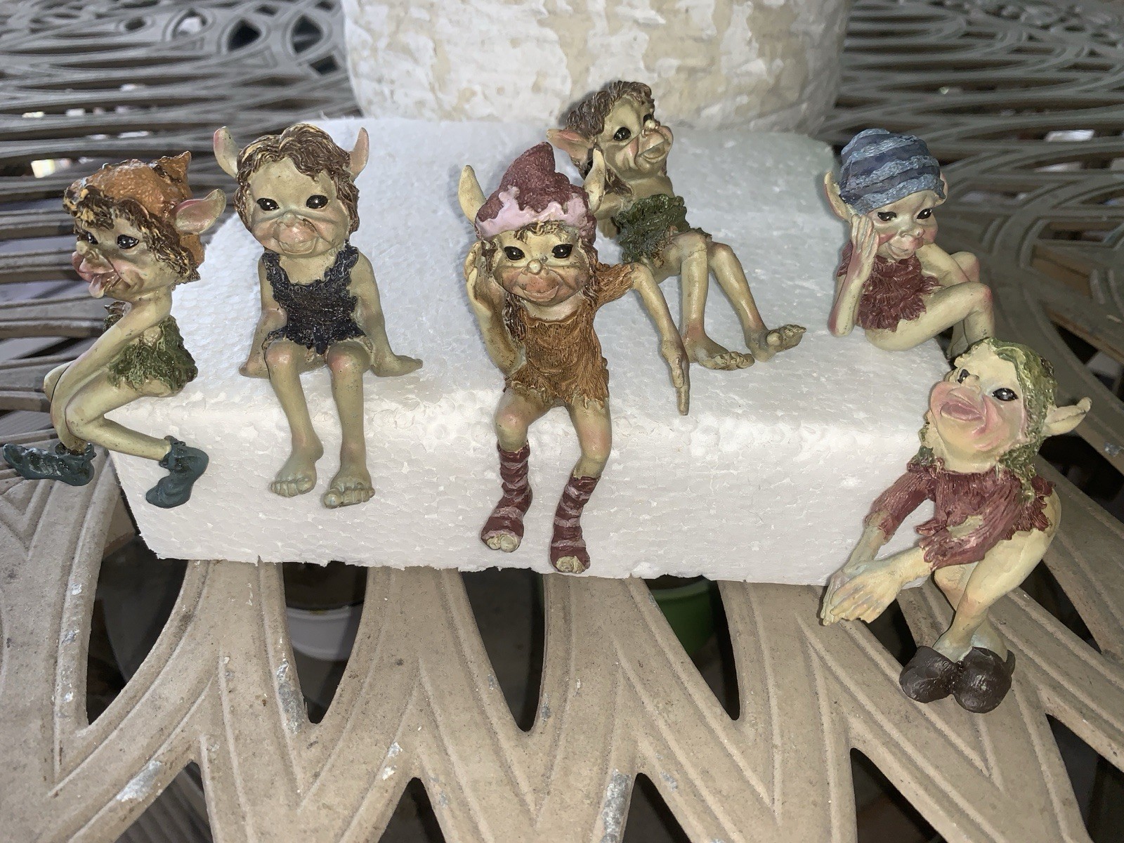 VTG 90’s Anthony Fisher Woodland Pixie Shelf Sitter Figurines – Set of 6 – Rare