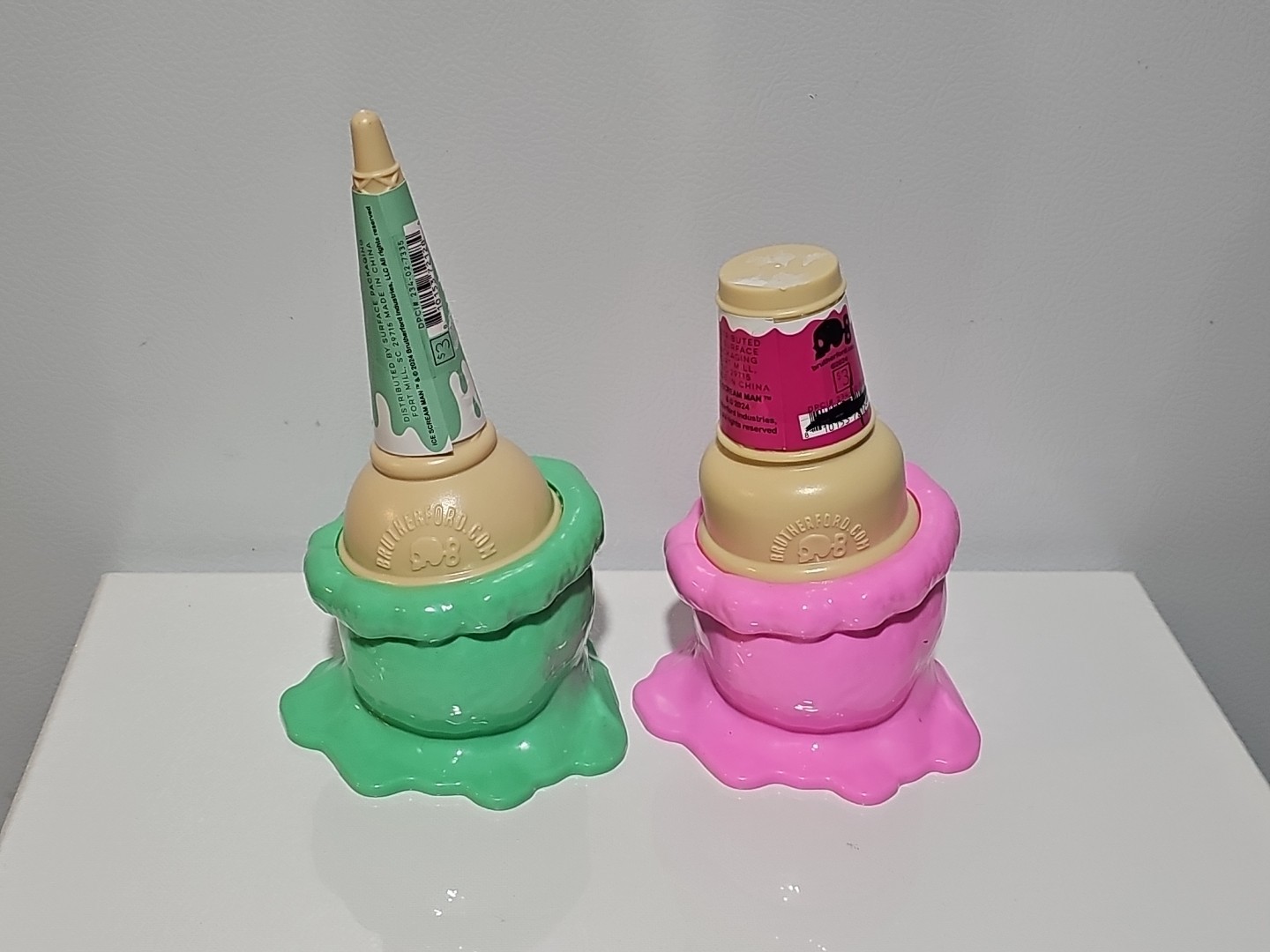 Ice Scream Man Lot Of 2 by artist Ryan Brutherford Mintstachio & Strawberry