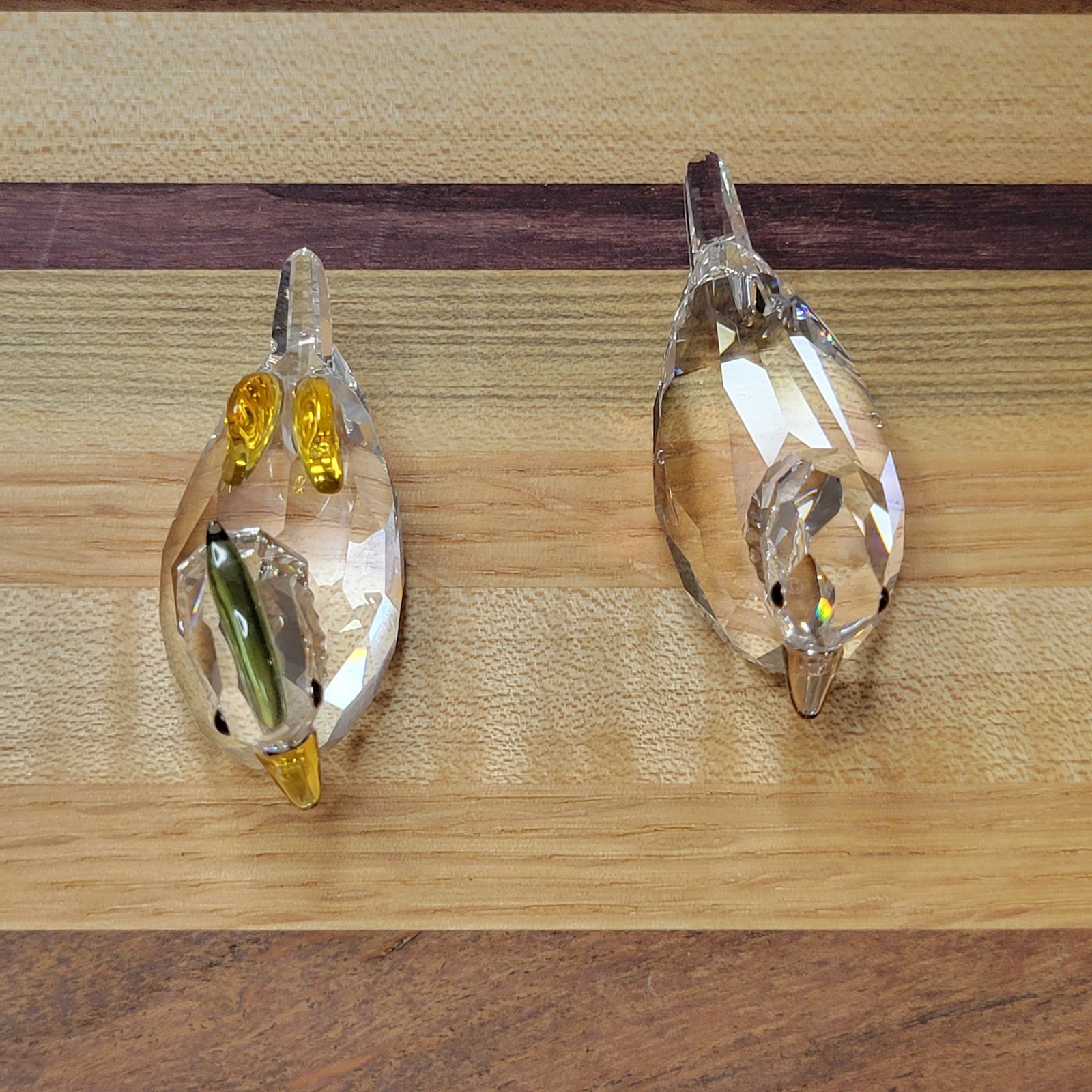 Retired Swarovski Mandarin Ducks (item #858736) 3 piece set 2 ducks 1 pond