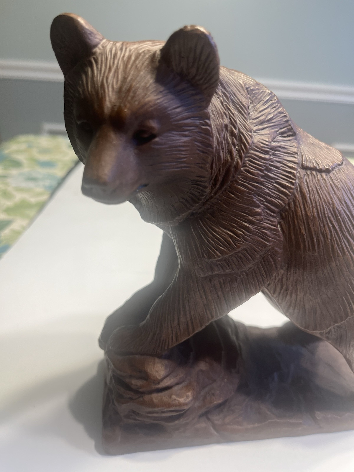 Vintage Red Mill Mfg 7 1/4″ x 5 7/8″ Wild Bear Figure Statue Handcrafted USA