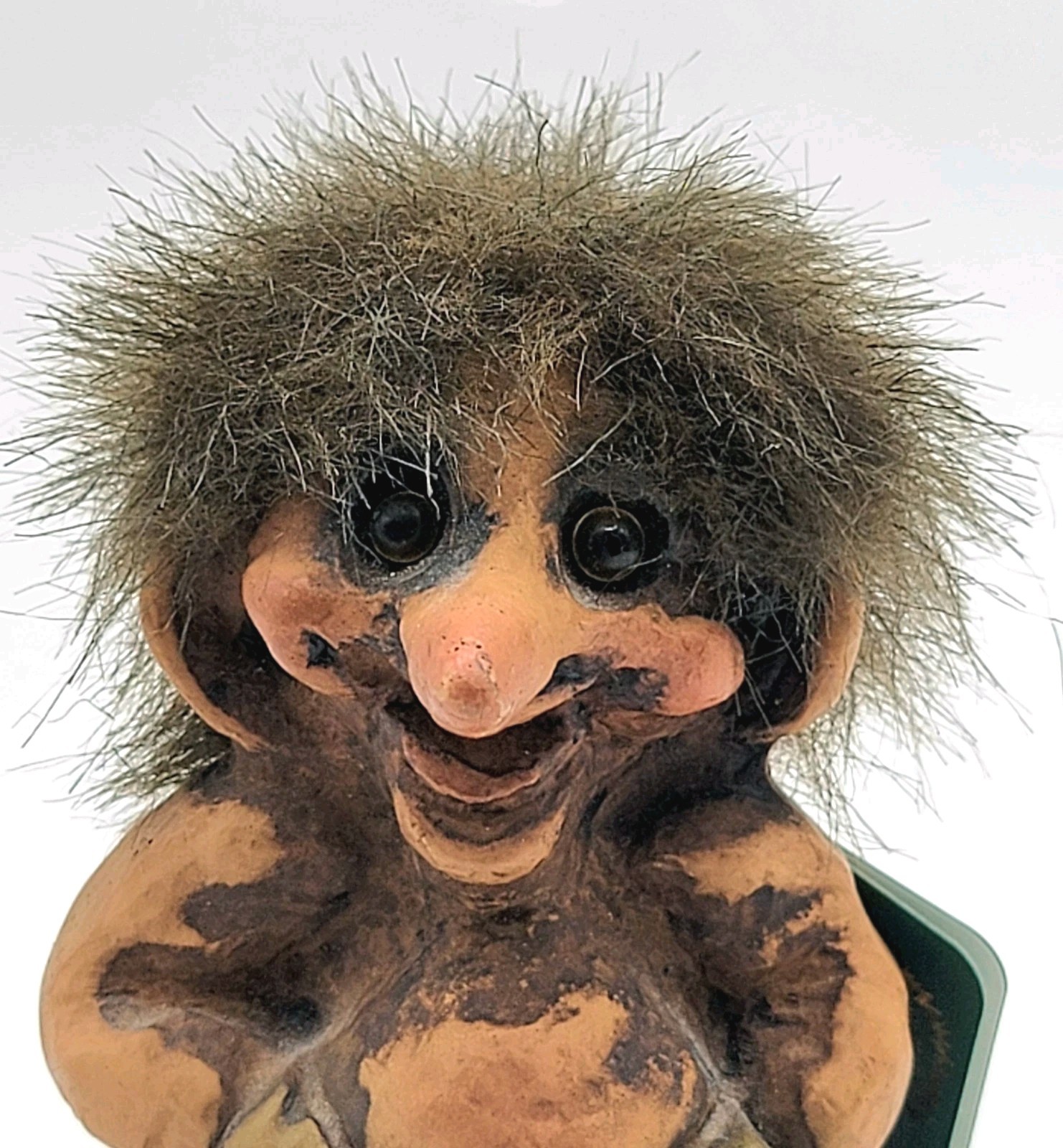 Fosse Troll Norway Fantasy Mythical Small Carved 4″ Figurine Vintage Doll