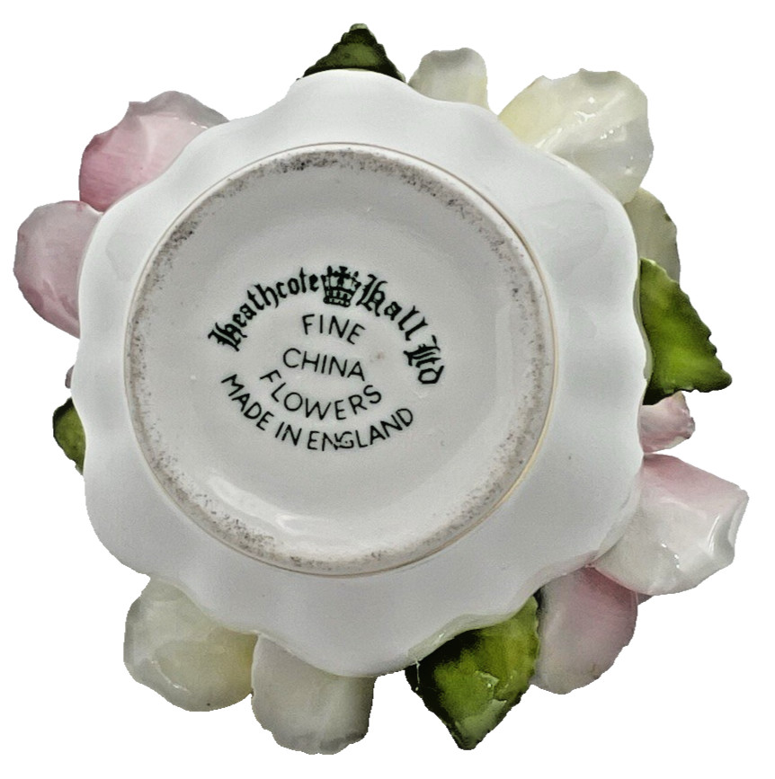 Heathcote Hall Fine Bone China Flowers England Rose Bouquet Porcelain
