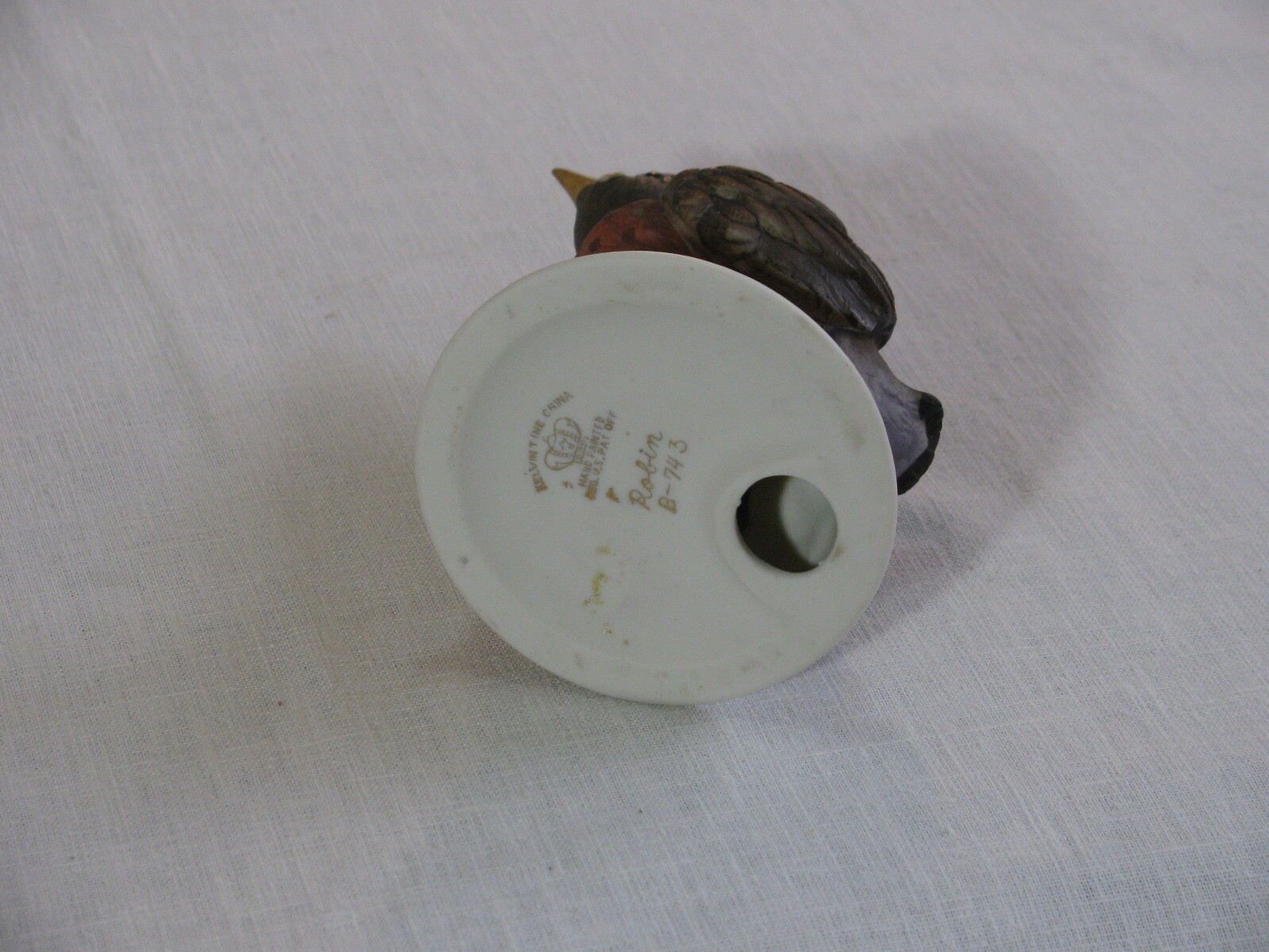 Vtg Kelvin Fine China Hand Painted Baby Robin Figurine B-743 r