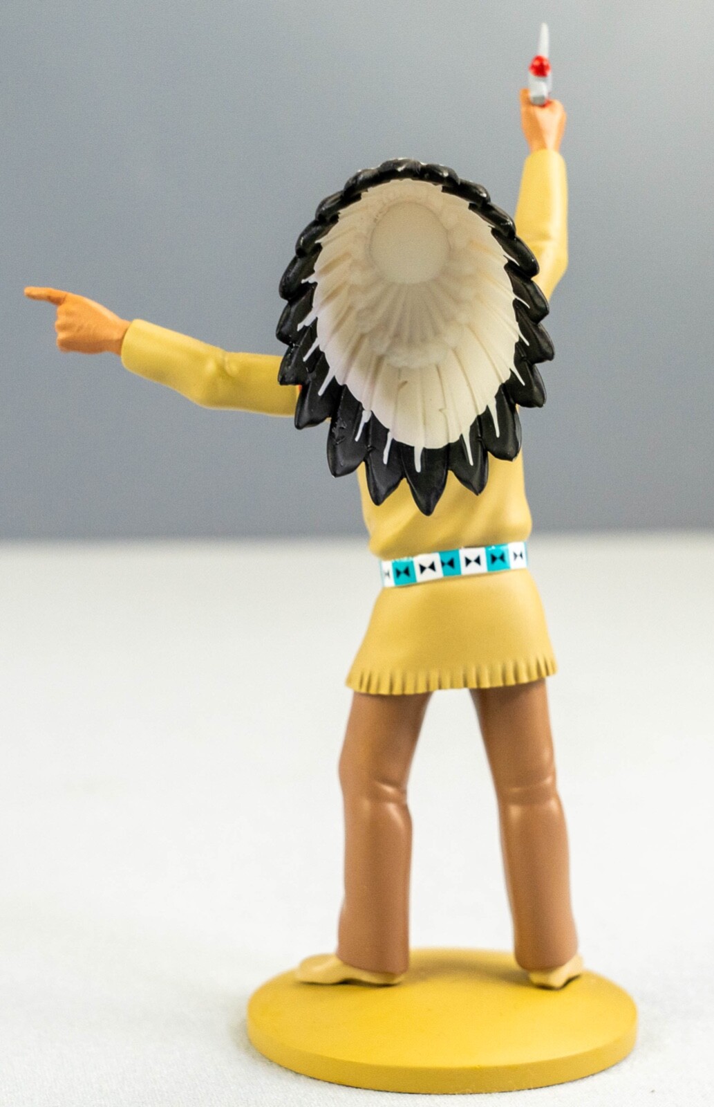 Moulinsart Tintin Figurine 42249 Indian Chief America Resin Officielle Figure 42