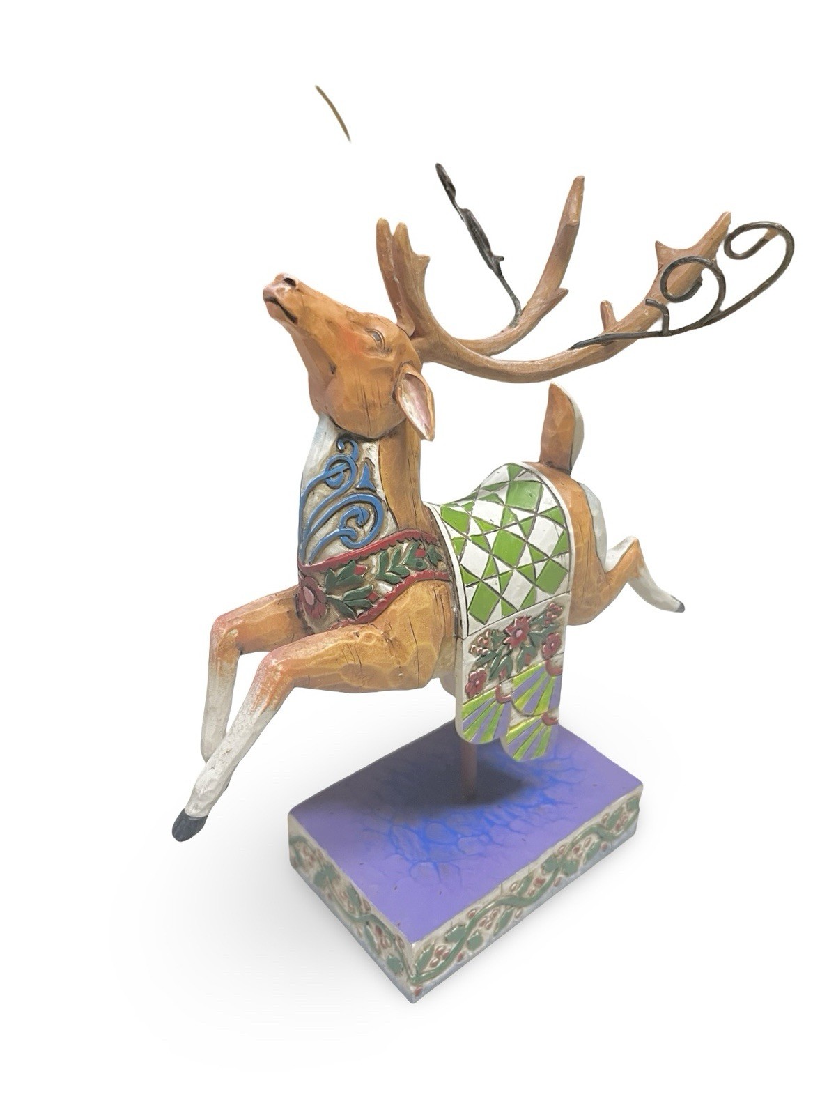 Jim Shore Heartwood Creek Figurine DASH AWAY With Green Blanket 2004 118111 READ