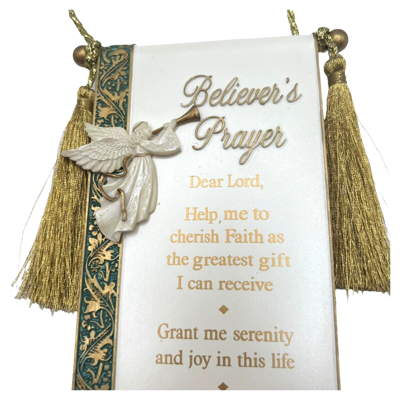Believers Prayer Wall Hanging Religious Christianity Angel Roman Inc 7.5″
