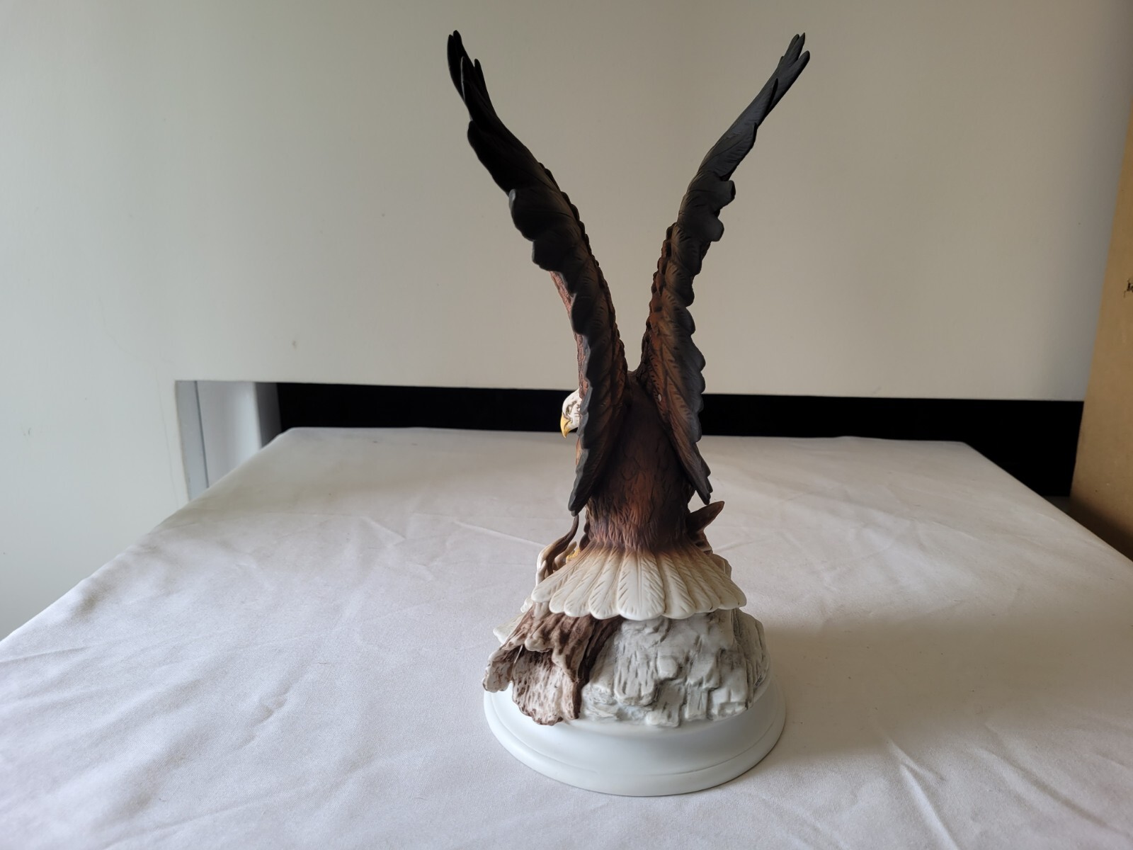 Porcelain Bald Eagle Figurine Masterpiece by Homco® Home Interiors 12 Inches
