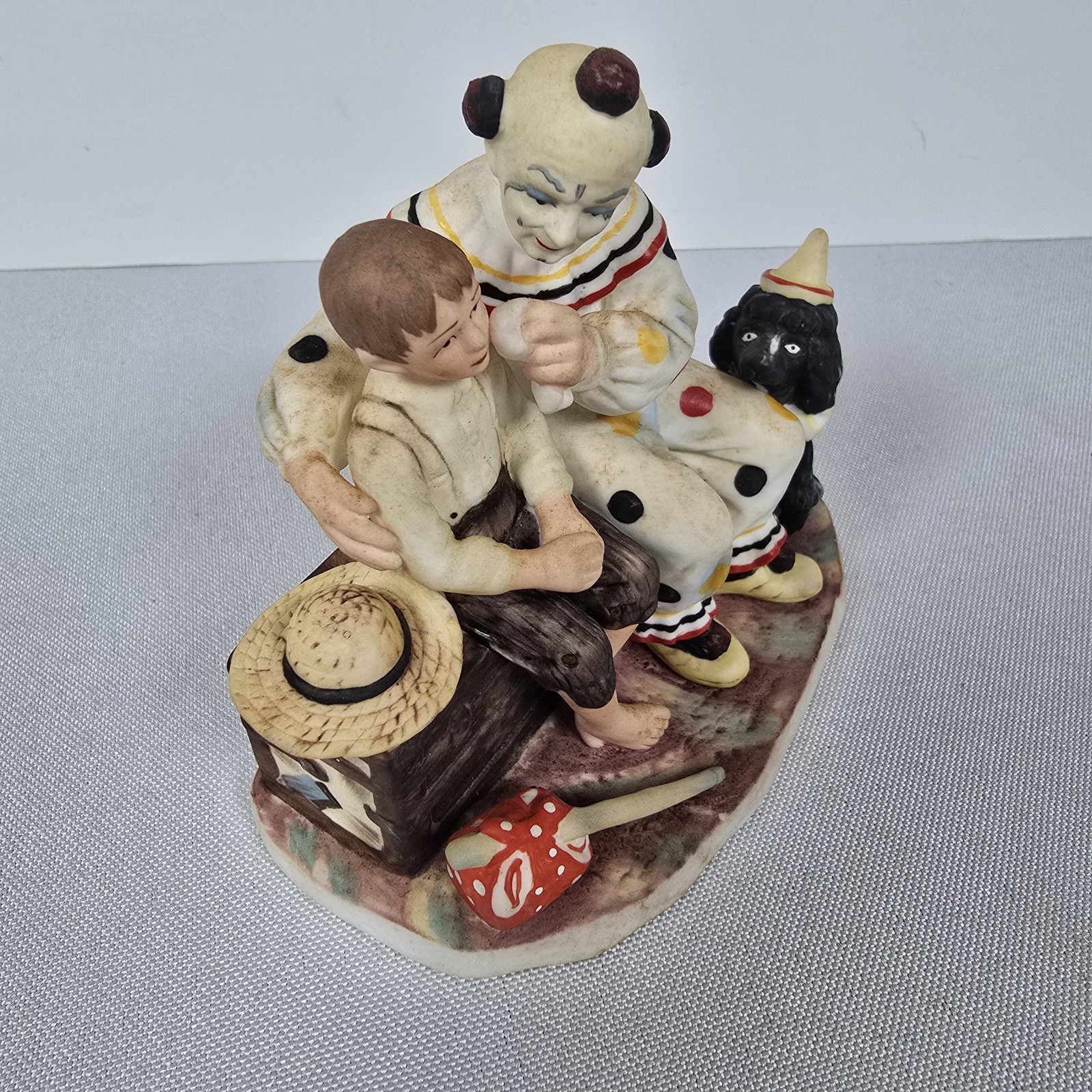 Gorham The Runaway Clown Figurine Saturday Evening Post Norman Rockwell -w/ box