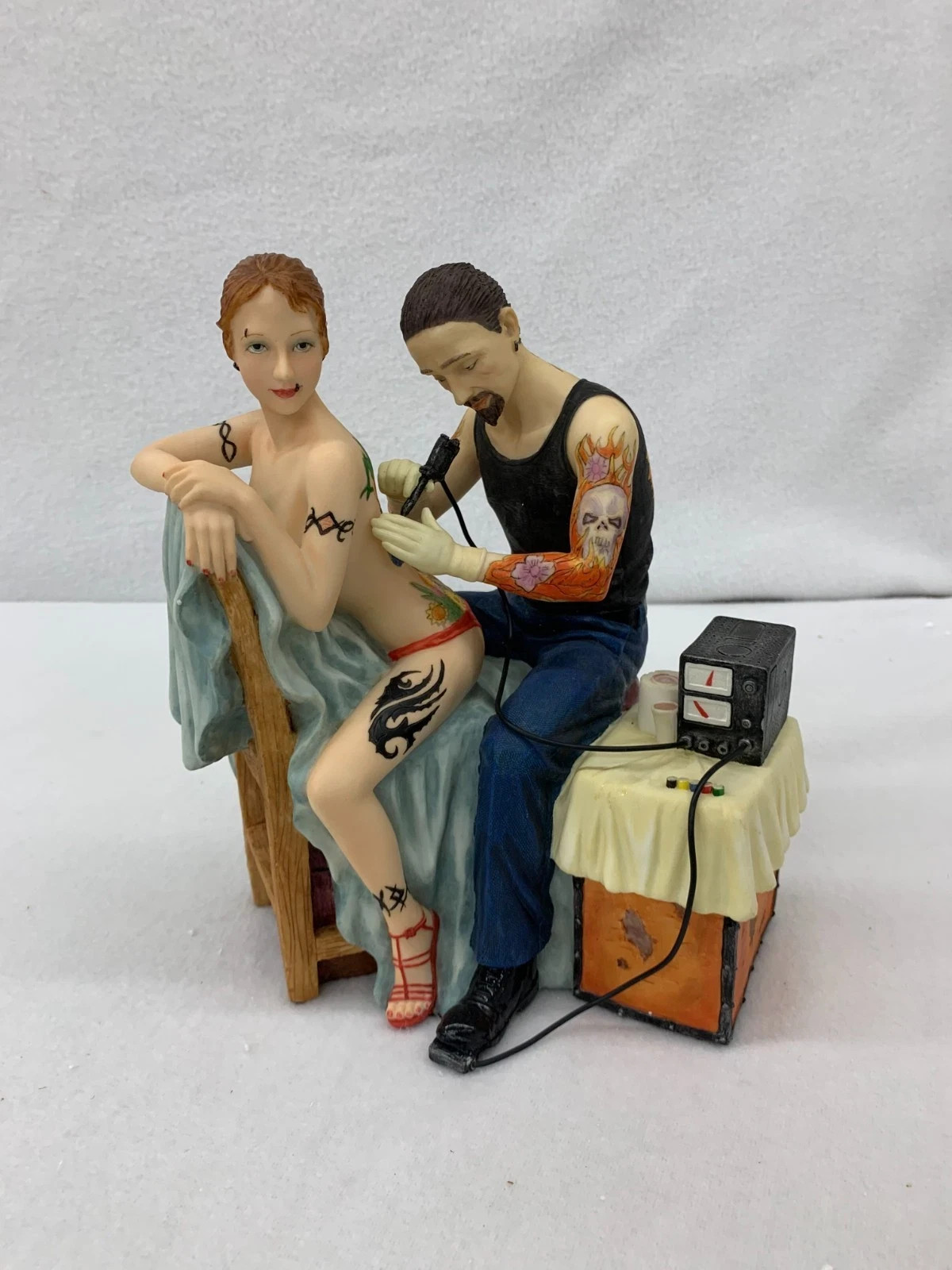 NEW Vintage Tattoo Resin Sculpture “The Backpiece” Vintage tattoo flash rare