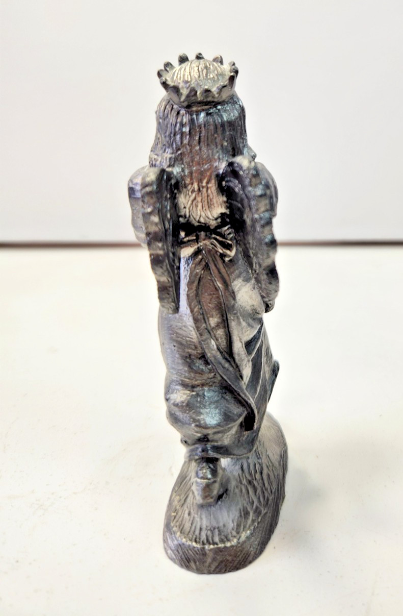 1995 VTG MICHAEL RICKER PEWTER “AMANDA” COLL. SOCIETY NO.1651 WITH PAPERS WAND
