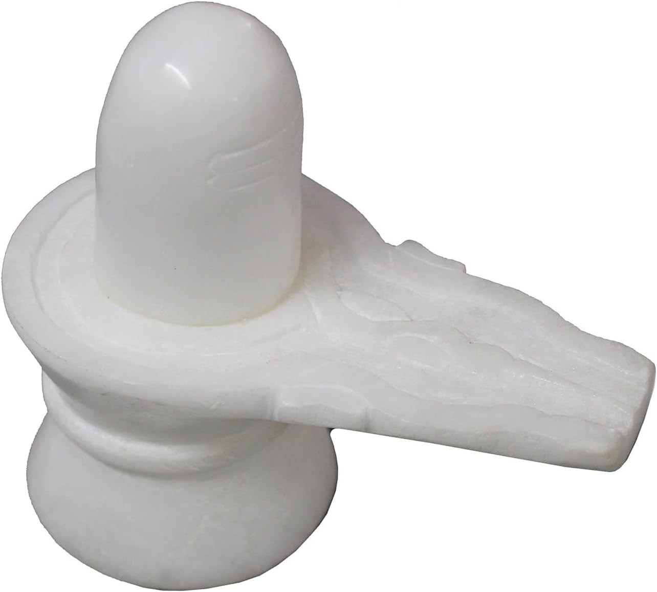 White Marble Stone Shivling Statue For Worship, Home Decor-2.5’H Inches (Approx)