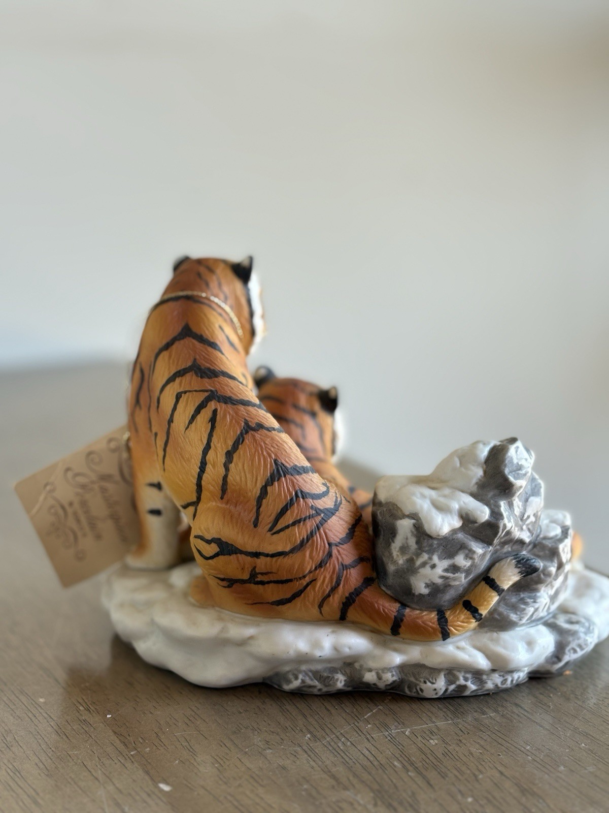Home Interiors Homco Siberian Tigers Endangered Species 1996 Figurine | With Tag
