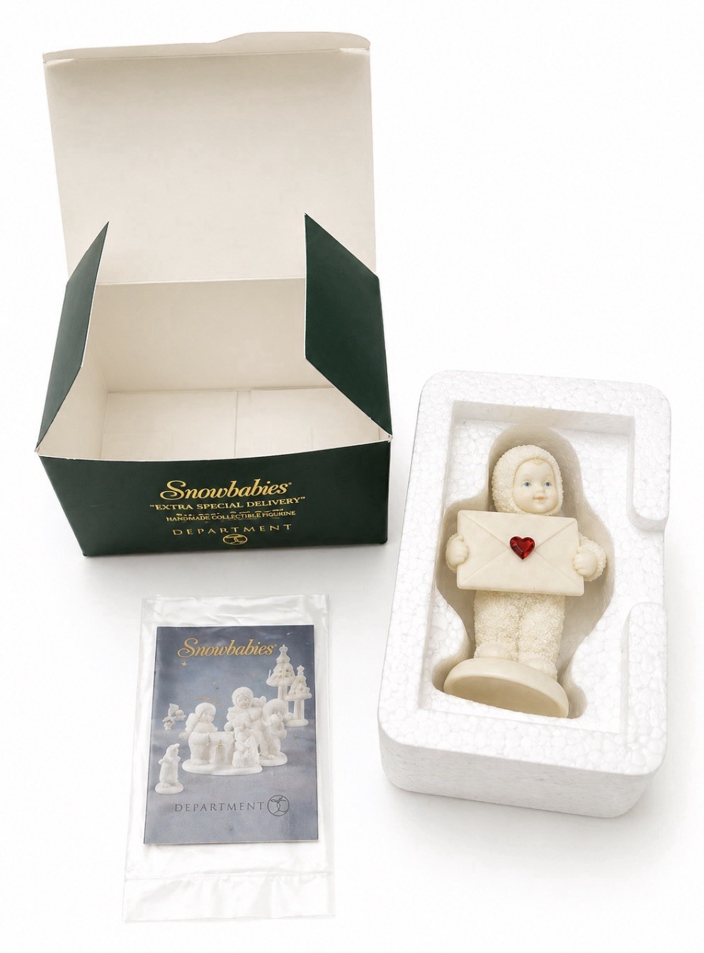 Department 56 Snowbabies Extra Special Delivery January Garnet Porcelain Figuri…