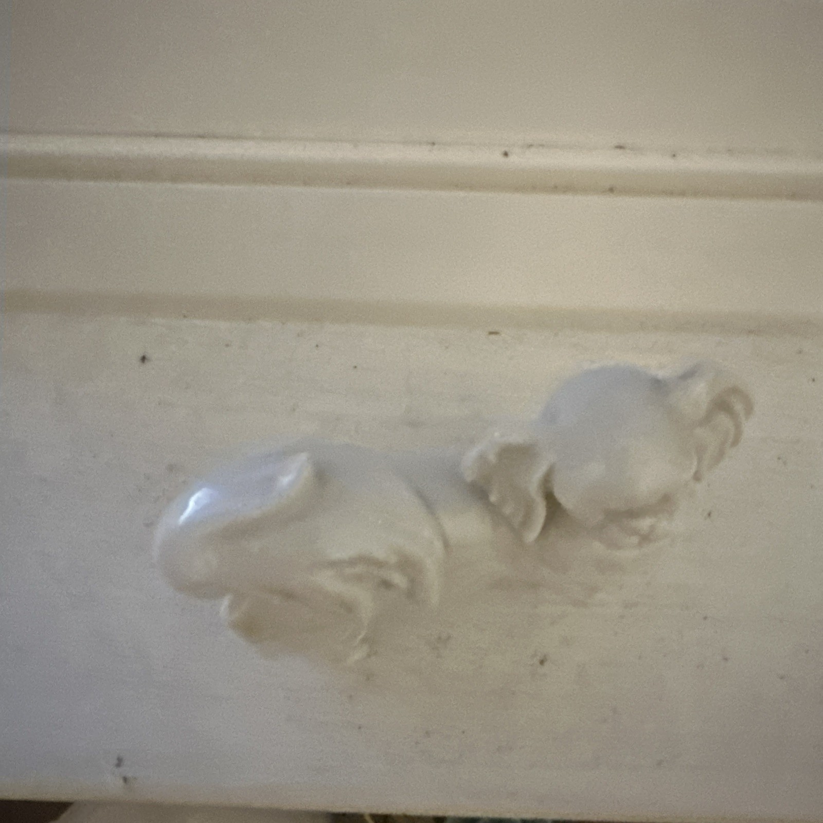 RARE Augarten Wien Vienna Blanc de Chine Porcelain Japanese Chin Pekingese Dog