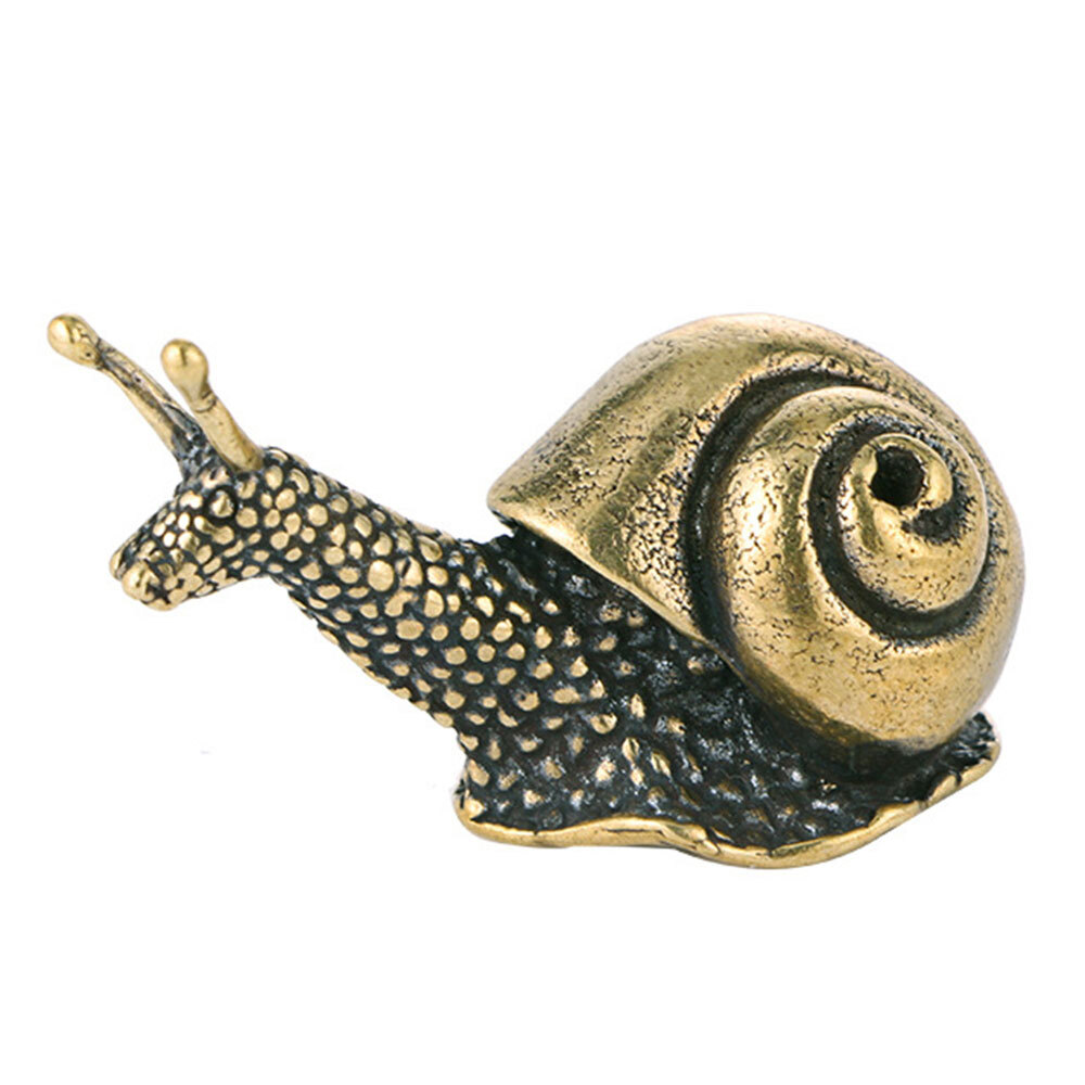 Solid Brass Snail Figurines Statue Home Office Decoration Animal Figurines Gifts