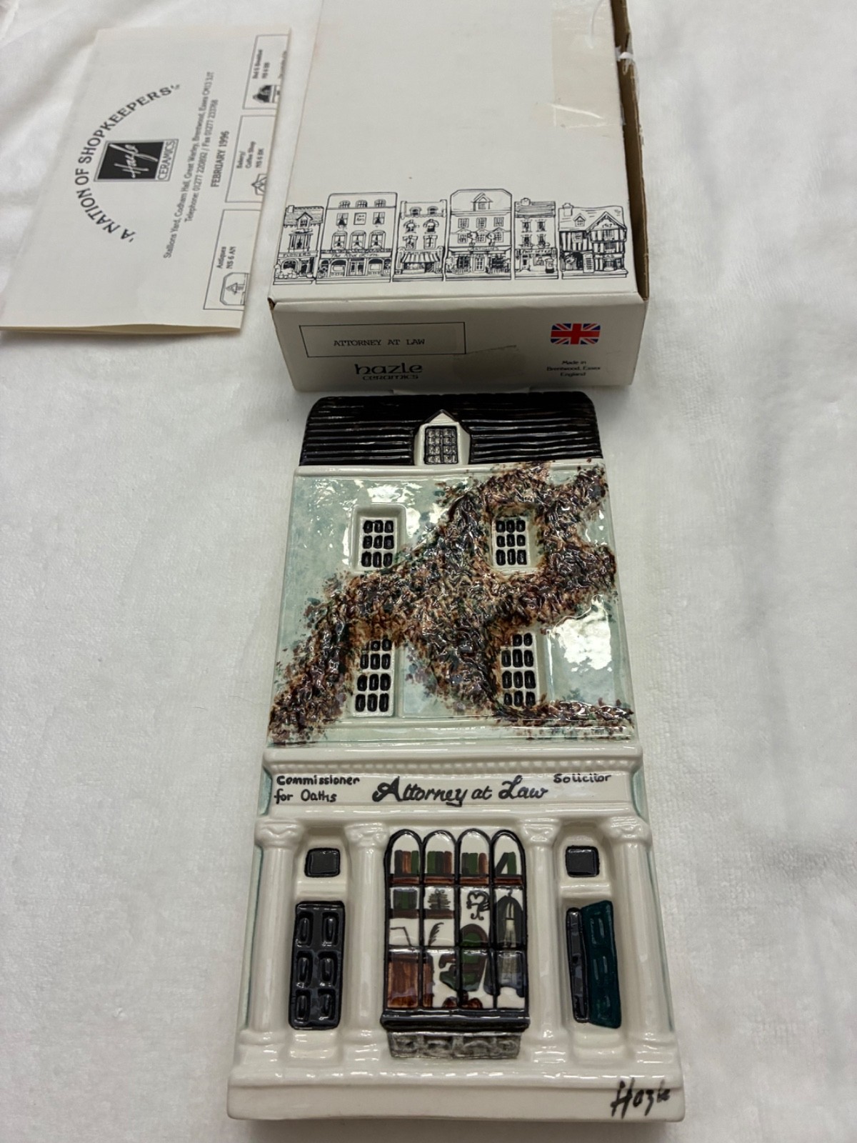 ATTORNEY AT LAW Hazle Ceramics Nation Of Shop Keepers Made In England w/ BOX