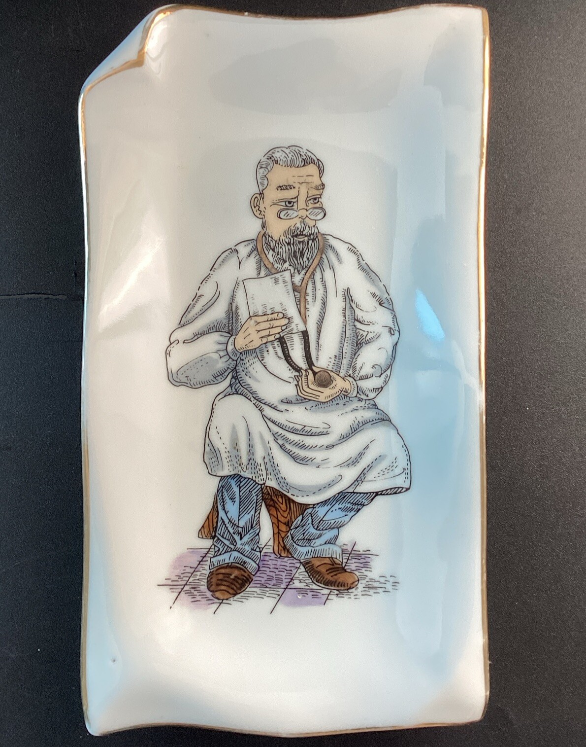 Vintage Andrea By Sadek Mid Century Doctor Trinket Dish Made In Japan