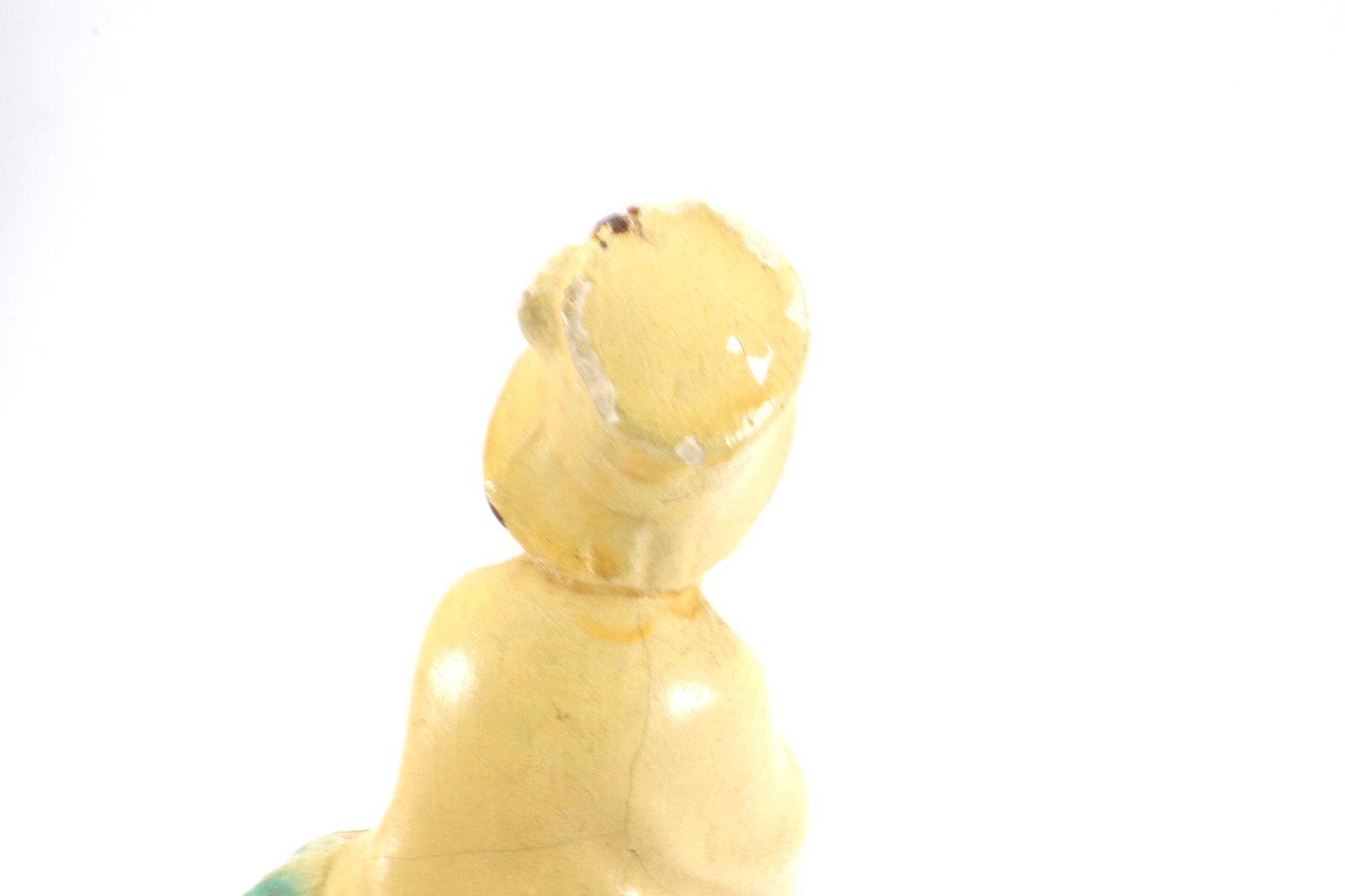 Roman Art Co Robia Ware Chalkware FIGURINE Yellow Lady USA 1940s