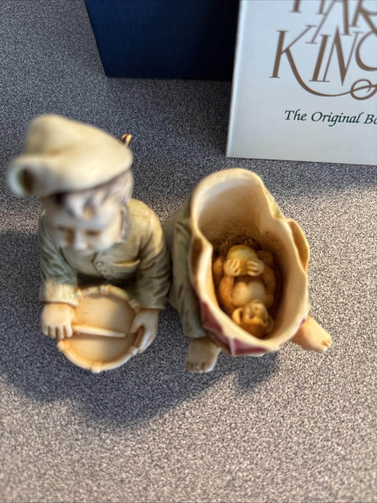2000 Harmony Kingdom Angelique “Bon Bon” Boy Angel w/Drum Vintage Trinket Box