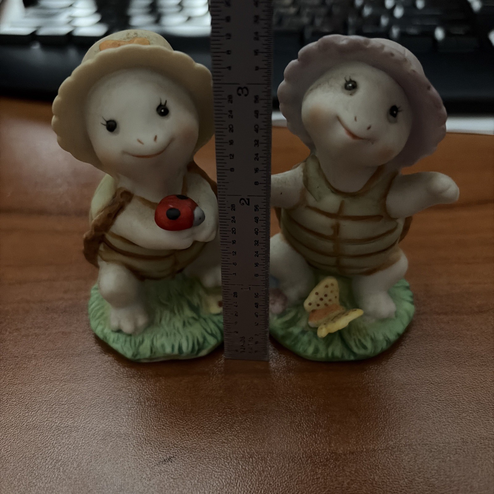 Homco “Springtime” Turtles Set Of 2 Ceramic So cute!!