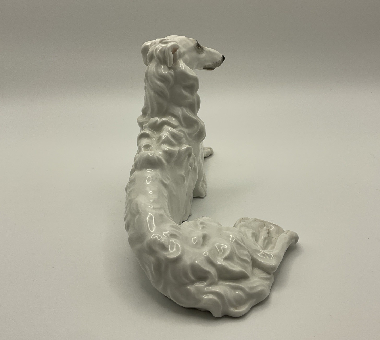 VTG Augarten Wien Porcelain Borzoi Russian Wolfhound Figurine 8” L 1713/ll #30