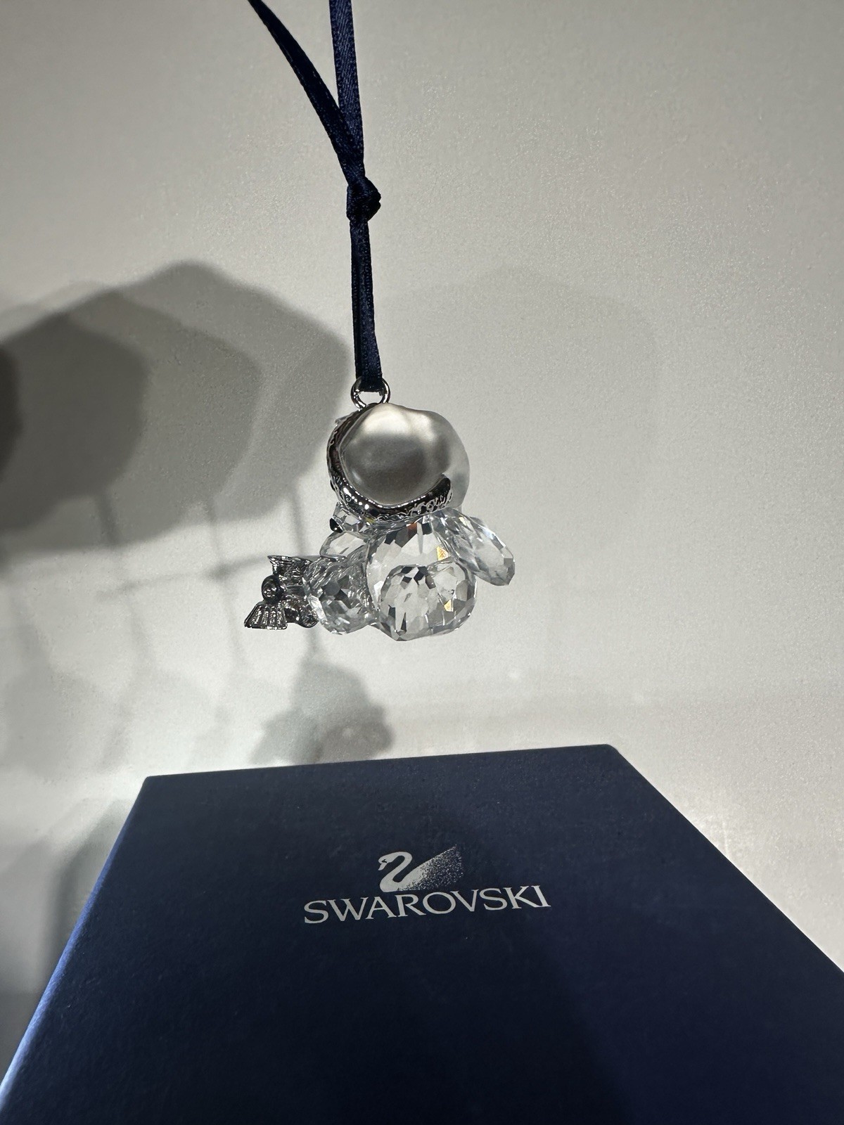 Swarovski Crystal Kris Bear Train Christmas Ornament with Original Box