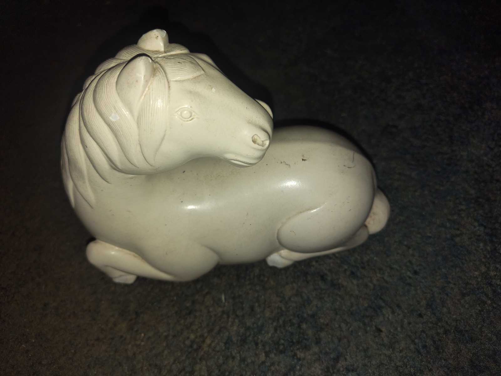 Vintage 1981 White Horse Statue Museum Replica from Alva Studio *DAMAGED*