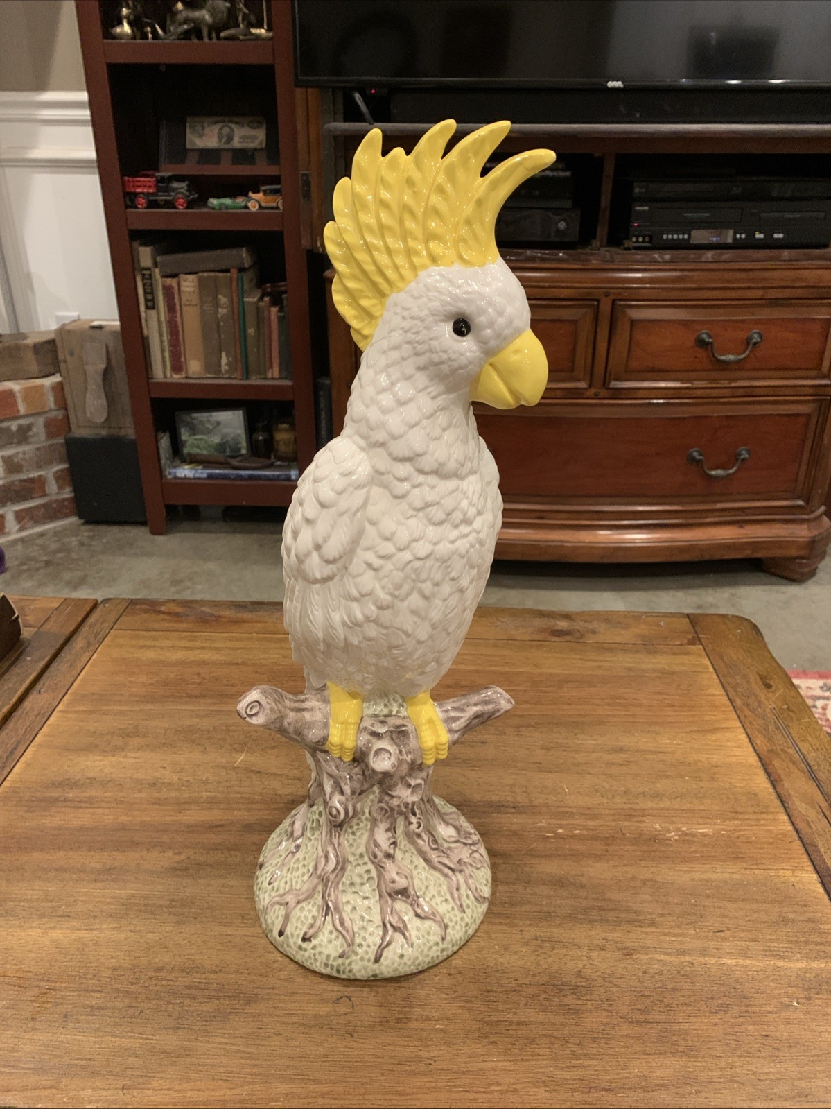19.5” Tall Vintage 1979 Large Cockatiel Parrot Statue Signed By Artist – Kay