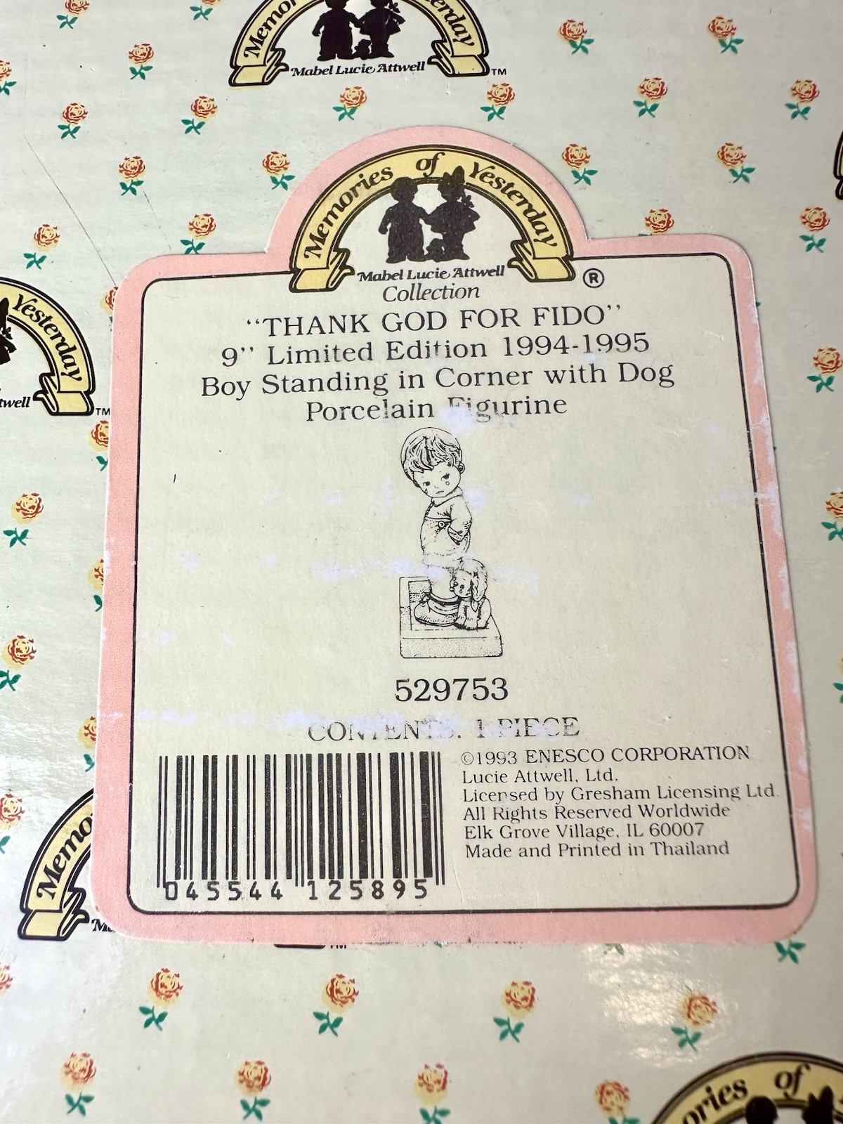 Mabel Lucie Attwell,memories ~ Thank God For Fido~ LARGE model 9″ ~ New~ Boxed