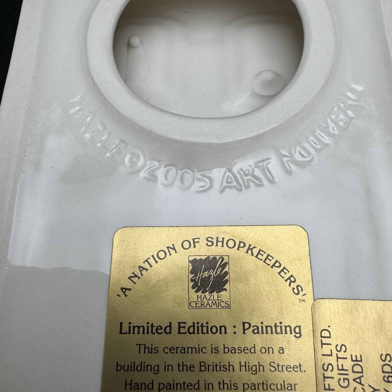 Rare Hazel Ceramics A Nation of Shopkeepers “L’Object D’ Art” 23/50 British Shop