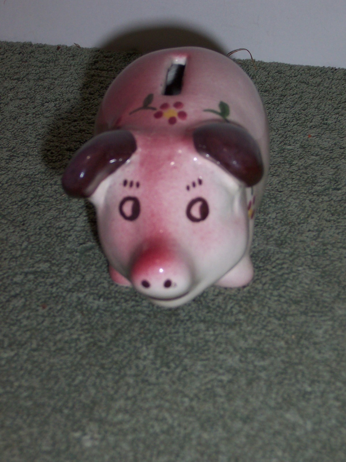 Piggy Bank, Vintage Ceramic/Pottery unknown Maker Pig