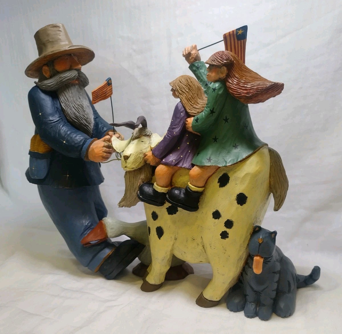 Williraye Studio WW1510 Goating Around Figurine 4th of July Independence Day