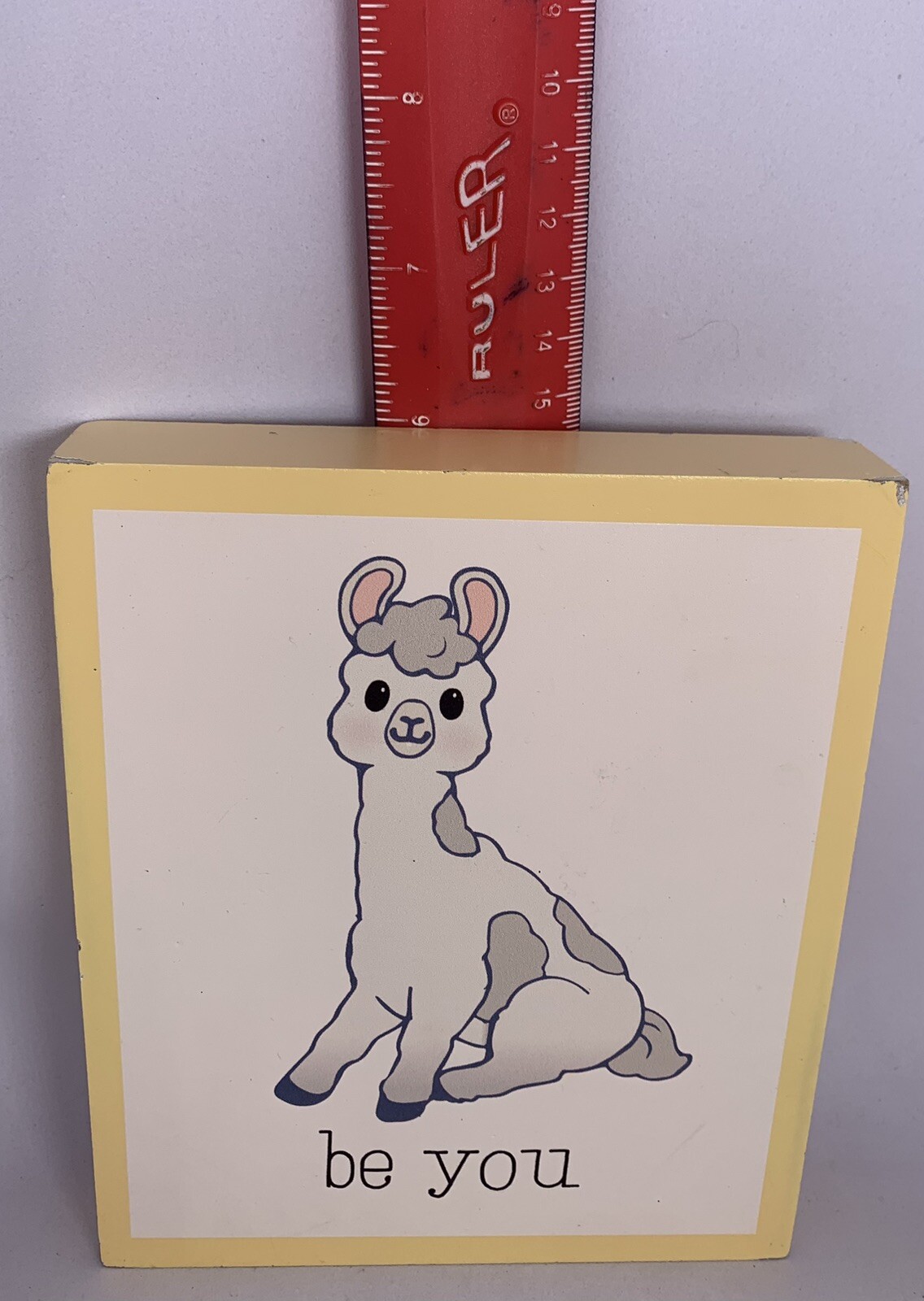 Llama Ceramic Figurine Pink 5 Inches Tall & Llama Plaque 6×6