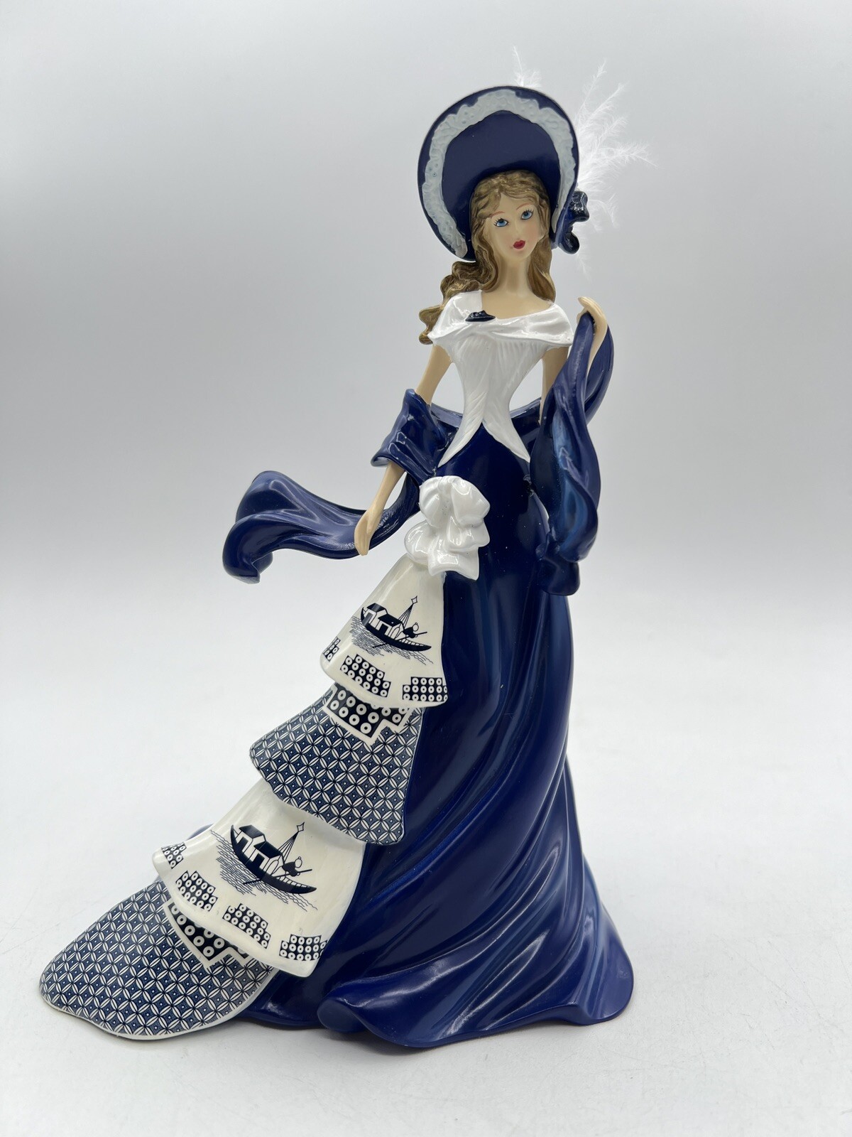 Miranda Figurine The Blue Willow Lady Hamilton Collection with COA w BOX NEW