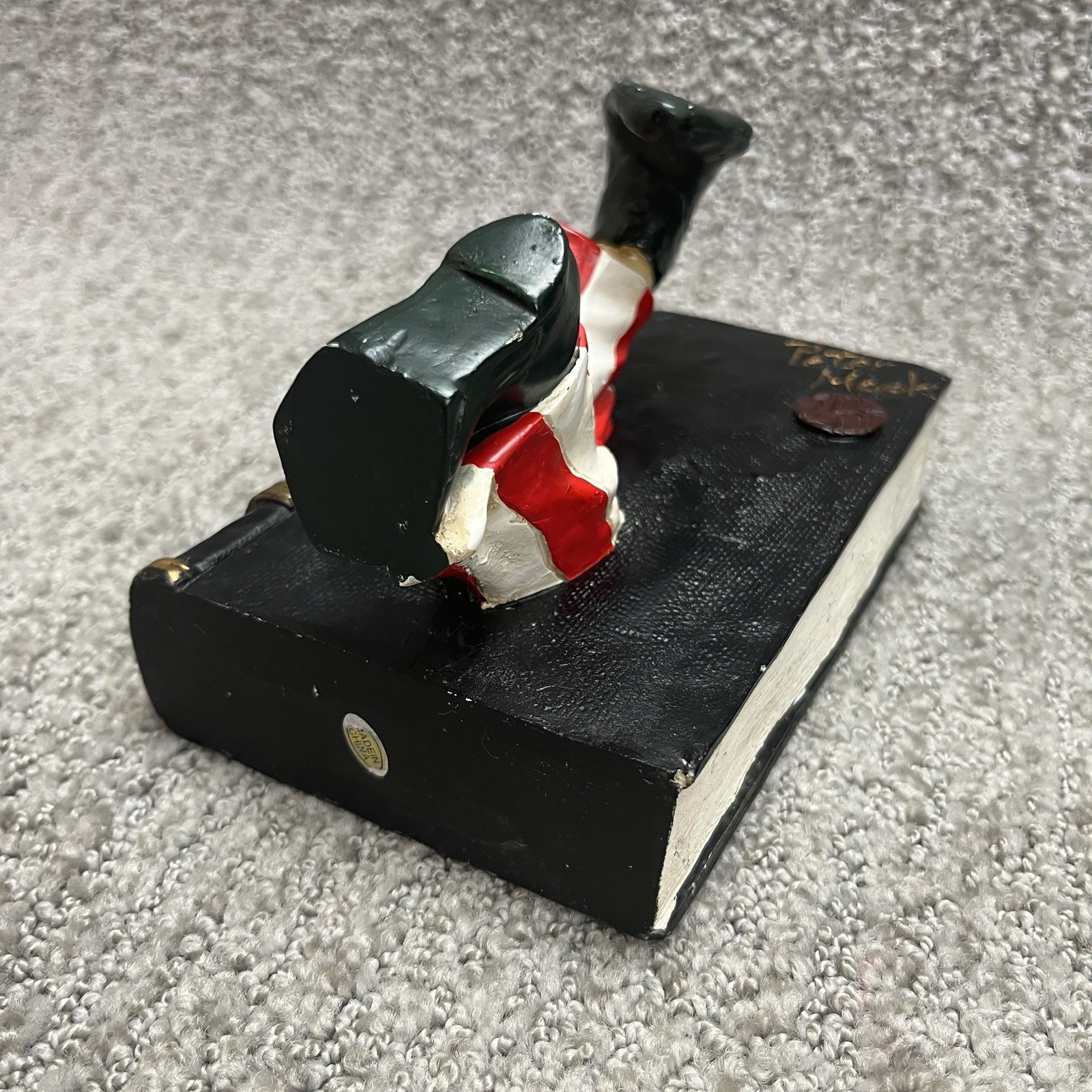 Vintage Peter Mook Clown Book Ends Gone with the Wind & Hope and Glory Resin