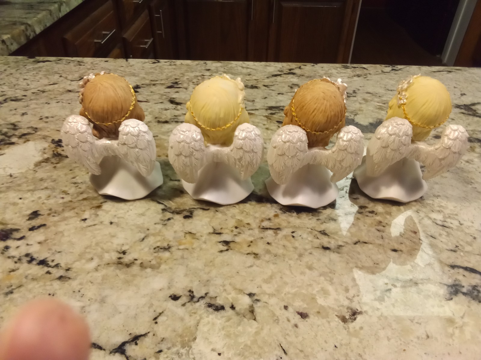 Comfy Hour Faith and Hope Collection Angels Set of Four Kneeling Praying Dove