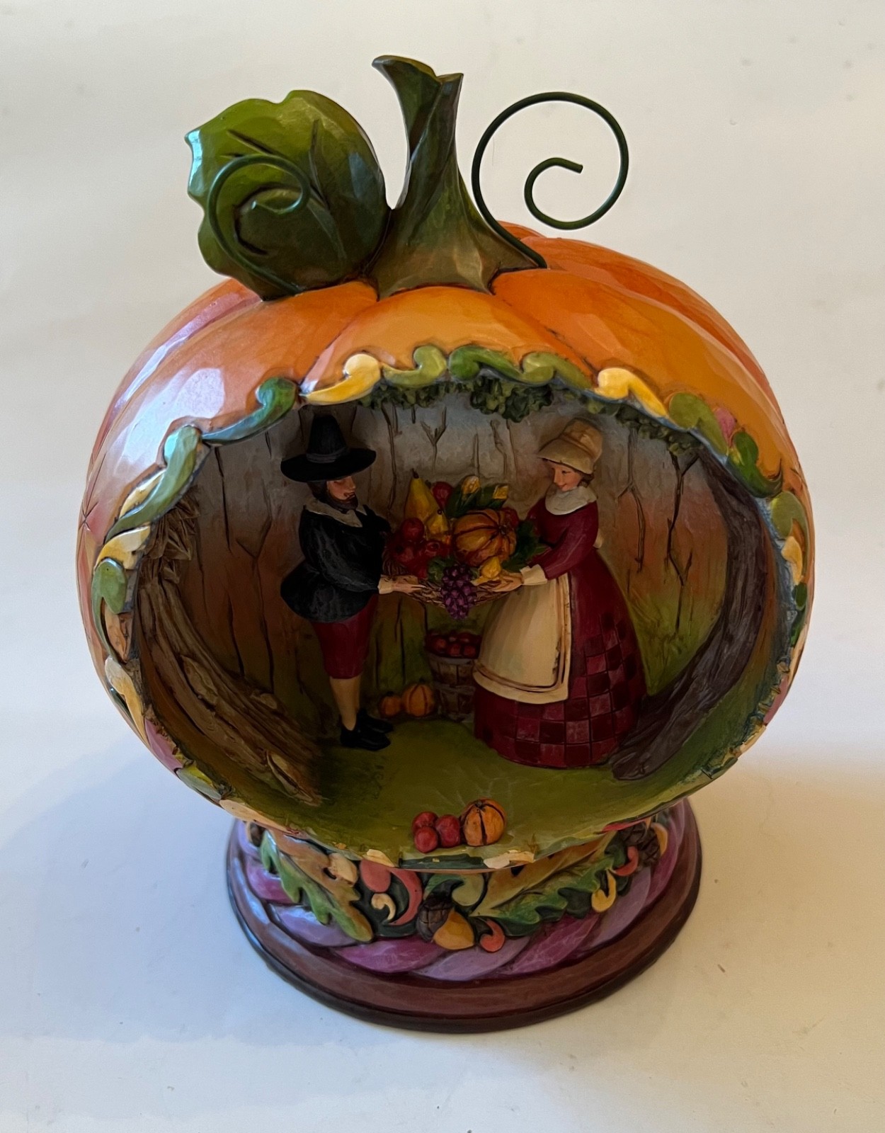 Jim Shore Thanksgiving Blessings of the Harvest 2009 Lighted Display Pumpkin