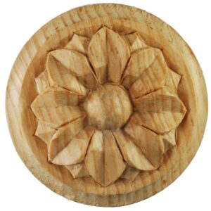 Classical Rosette on Plinth Wood Onlay