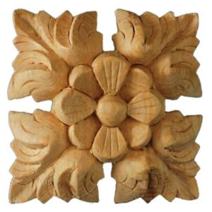 Square Classical Victorian Patera Wood Applique